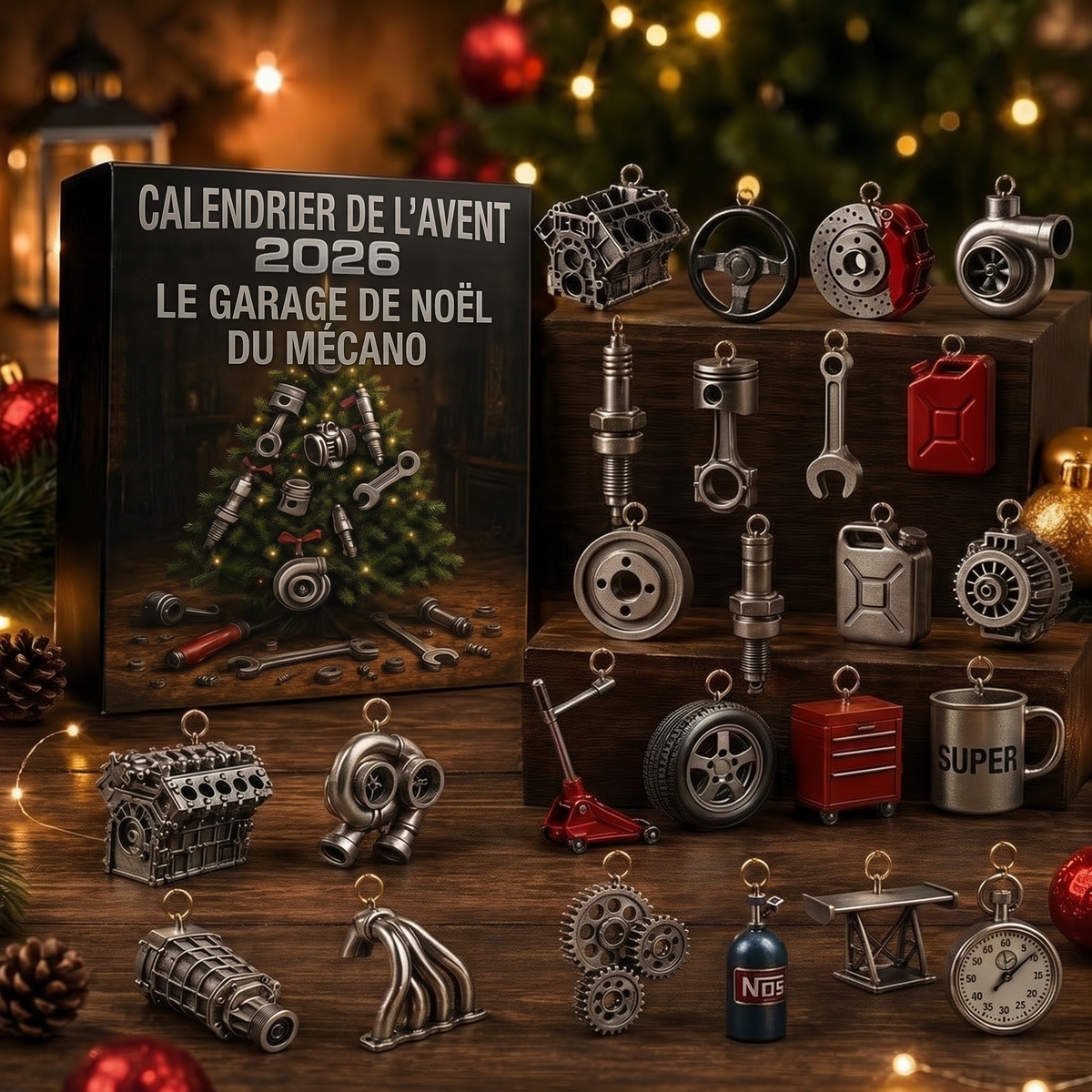 Mechanic Advent Calendar – 24 miniature car parts and garage tools