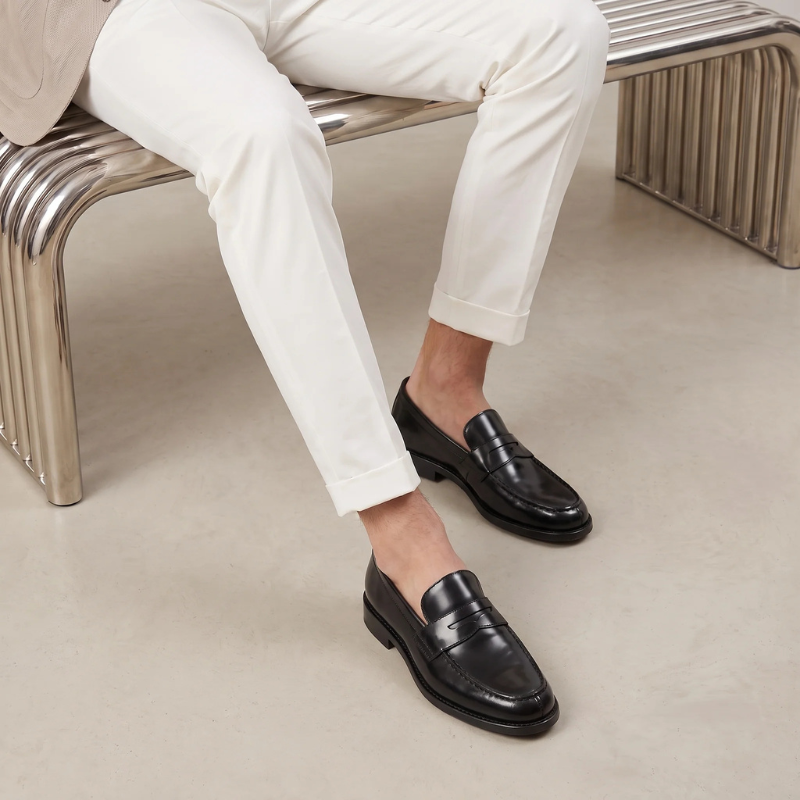 Mens Loafers – penny strap, slip-on, polished leather