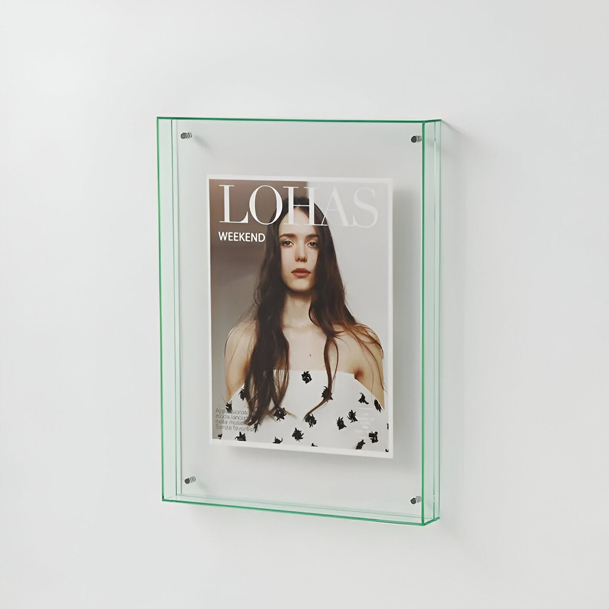 Acrylic Photo Frame – tinted colour, floating display, nine colours