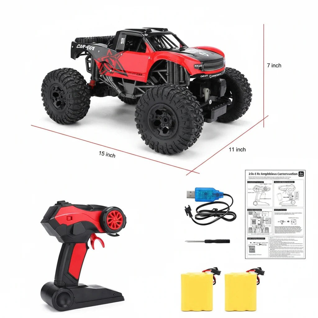 Amphibious RC Truck – water-resistant off-road terrain play