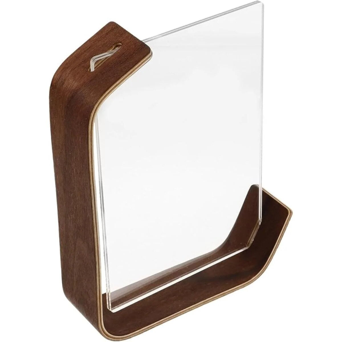 Floating Photo Frame – two-sided display, wood base