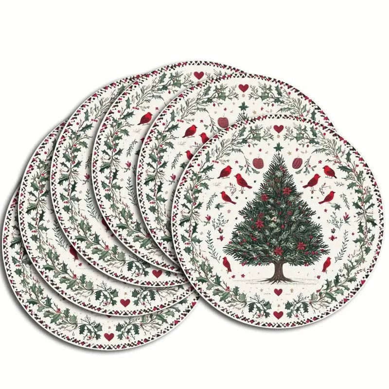 Round Christmas Placemats