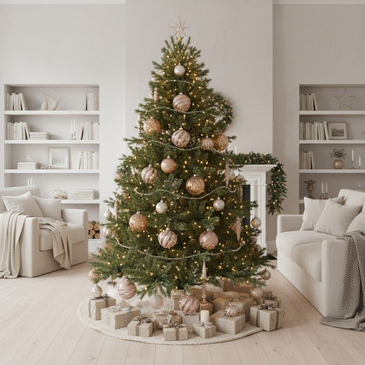 Silver and White Tree Baubles