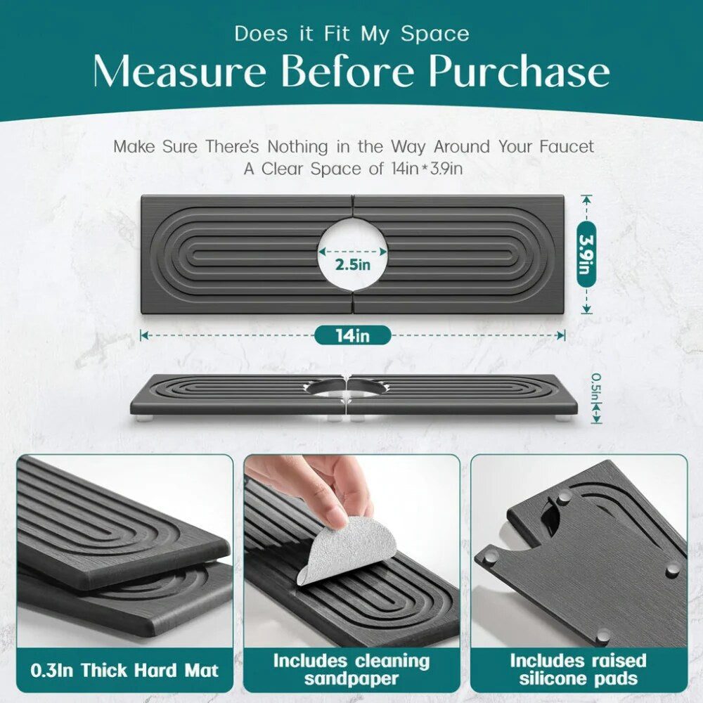 Sink Drying Mat – diatomite stone, quick water absorption