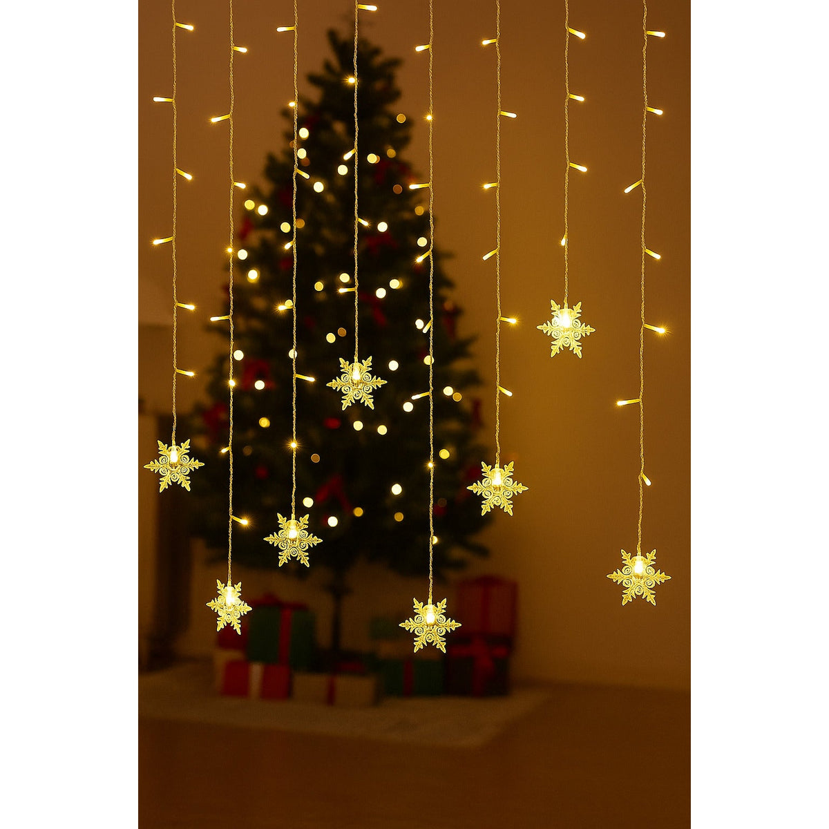 Snowflake Curtain Lights