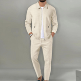 Men's Tracksuit – collared zip jacket, drawstring pants, zip pockets