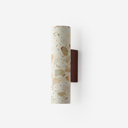 Cylindrical Wall Light – walnut and beige, dimmable, two sizes