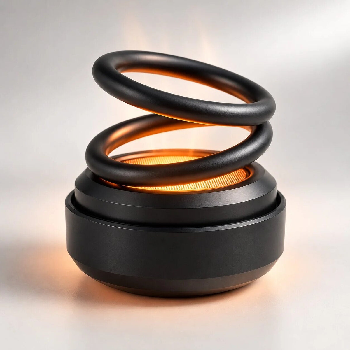 Portable Car Heater – solar powered, rotating double rings, no cable