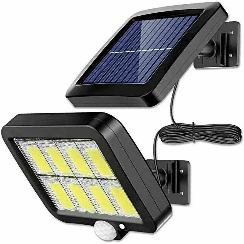 Solar Wall Floodlight – motion sensor, three light modes, separate panel