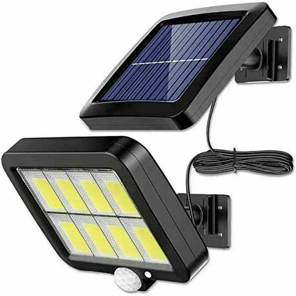 Solar Wall Floodlight – motion sensor, three light modes, separate panel