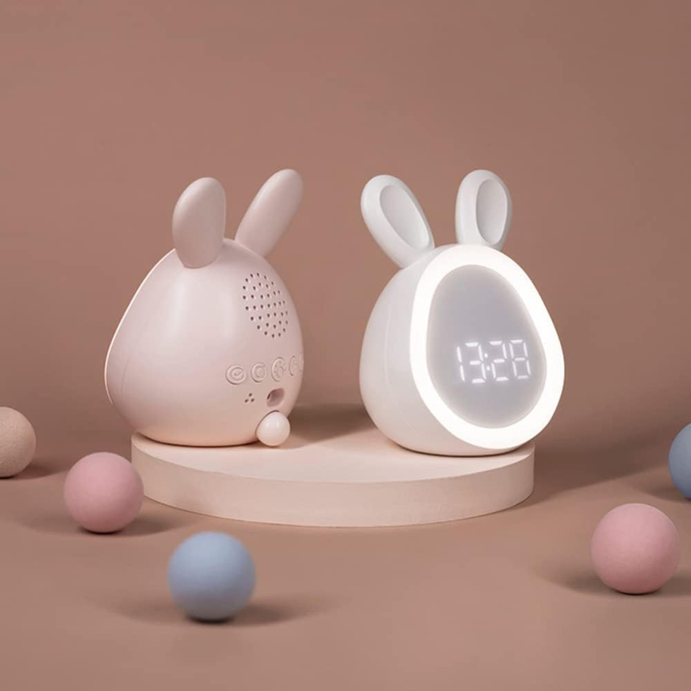 Bunny Alarm Clock – night light, gentle wake-up, USB rechargeable