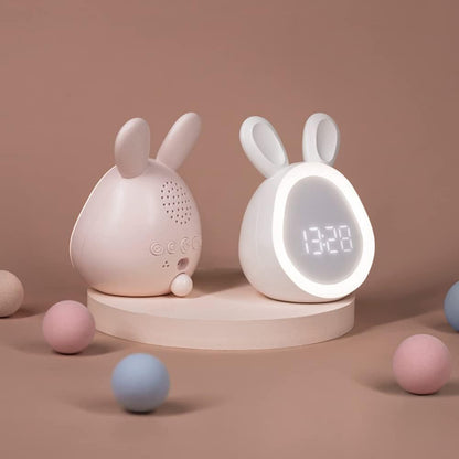 Bunny Alarm Clock – night light, gentle wake-up, USB rechargeable