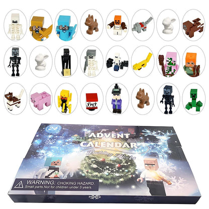 Pixel Figure Advent Calendar – 24 blocky characters and animals