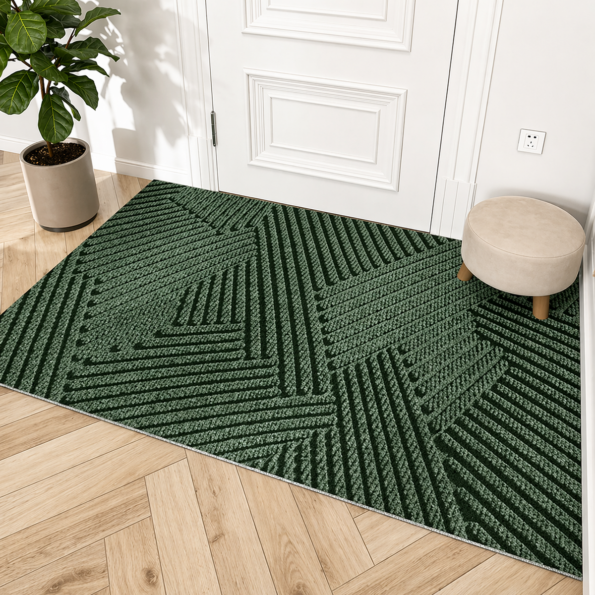 Textured Door Mat – non-slip backing, indoor or outdoor, four colours