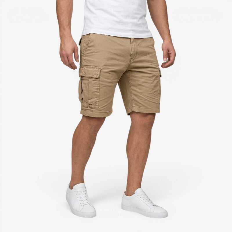 Mens Cargo Shorts – flap pockets, belt loops, knee length