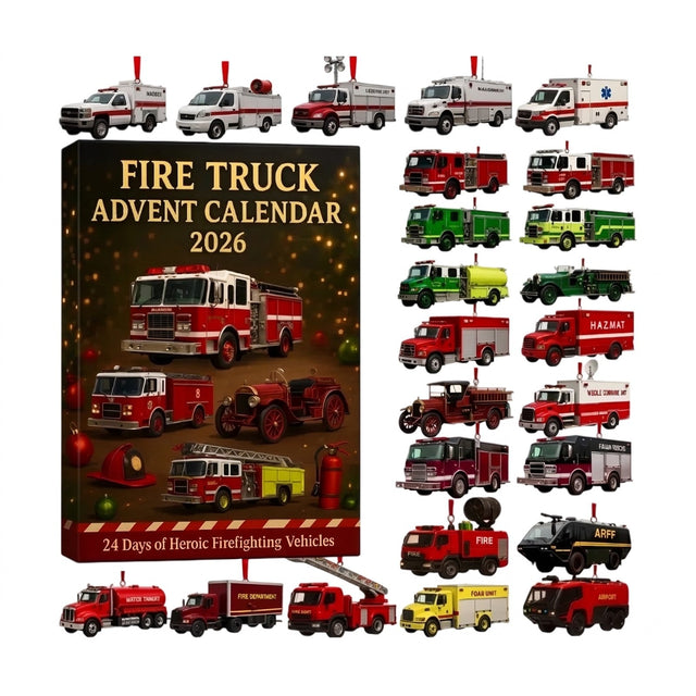 Fire Truck Advent Calendar – 24 fire vehicles, one behind each door