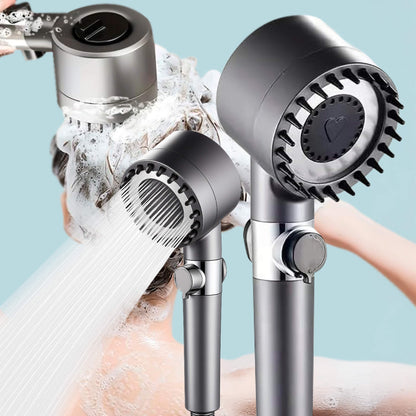 High Pressure Shower Head – three spray settings, built-in filter, stop button