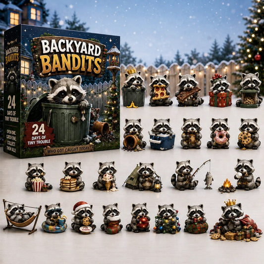 Raccoon Advent Calendar – 24 collectible figurines, one unique character a day
