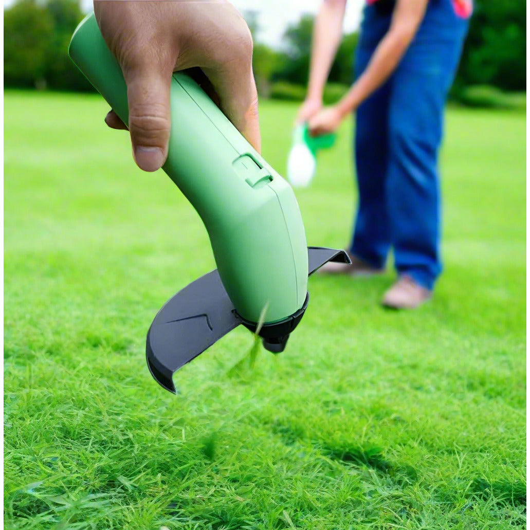 Cordless Whipper Snipper – mini grass trimmer, rechargeable, extension pole