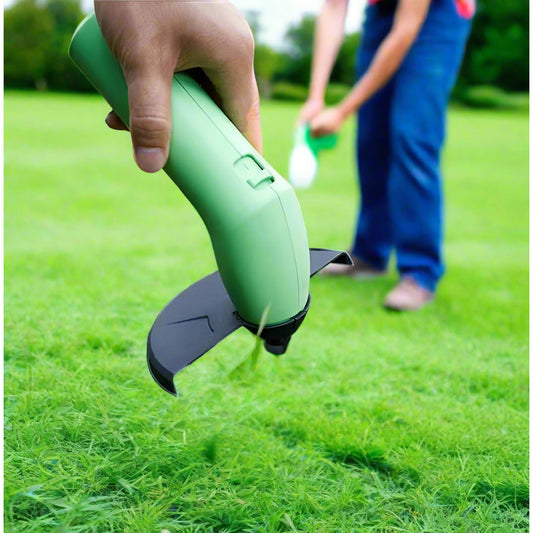 Cordless Whipper Snipper – mini grass trimmer, rechargeable, extension pole