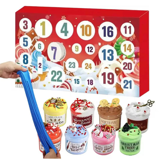 Slime Advent Calendar – 24 jars of glitter, pearl, butter and neon slime