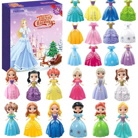Princess Dress-Up Advent Calendar – 24 dolls with swappable outfits