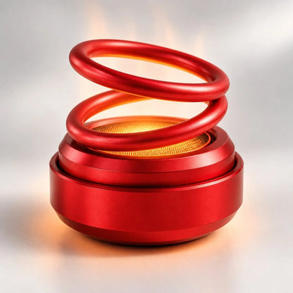 Portable Car Heater – solar powered, rotating double rings, no cable