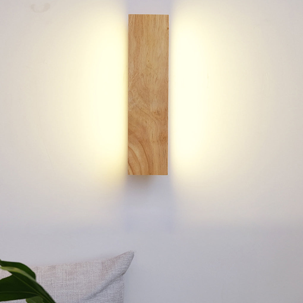 Rotating Wood Wall Light – turn the head to aim the light, built-in LED, three sizes