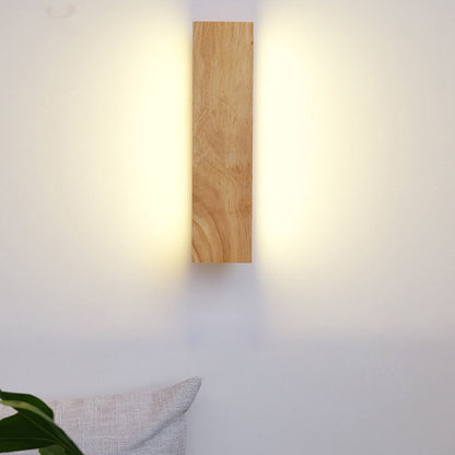 Rotating Wood Wall Light – turn the head to aim the light, built-in LED, three sizes
