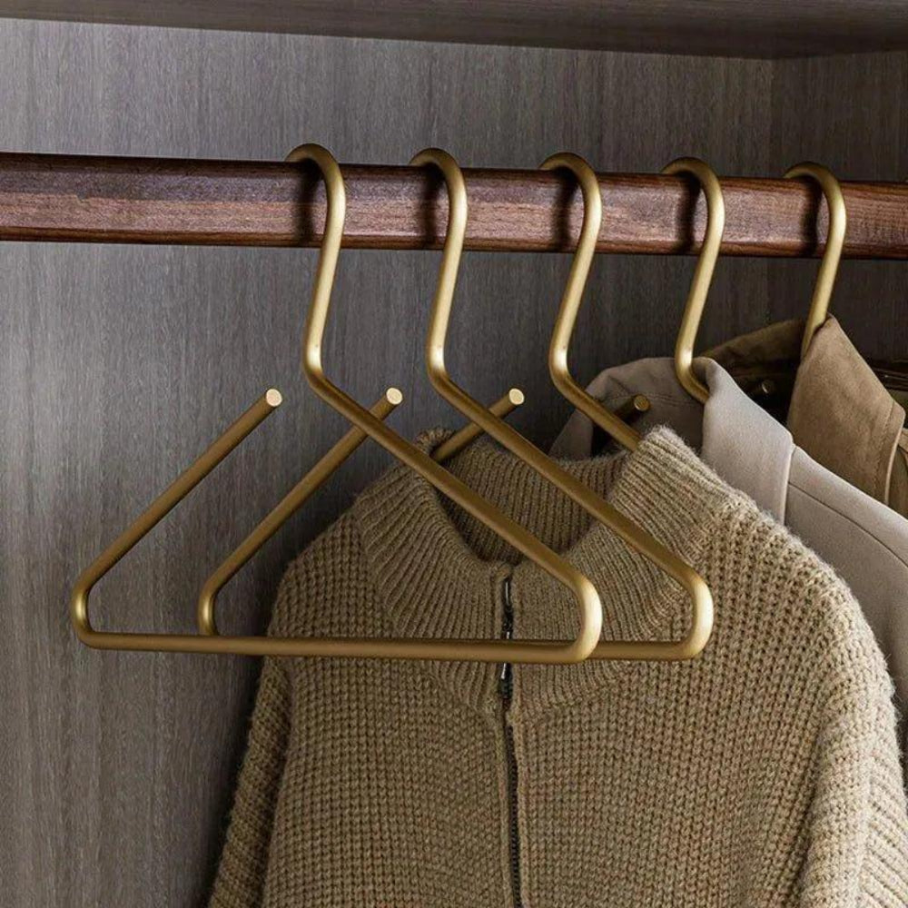 Non-Slip Clothes Hangers – set of five, slimline, matte finish