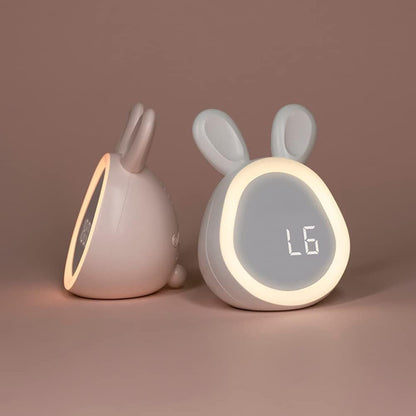 Bunny Alarm Clock – night light, gentle wake-up, USB rechargeable