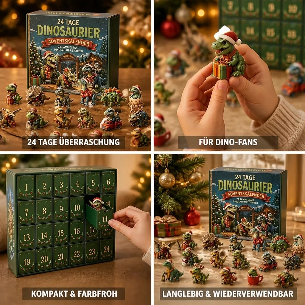 Dinosaur Advent Calendar – 24 acrylic dinosaur figures to collect