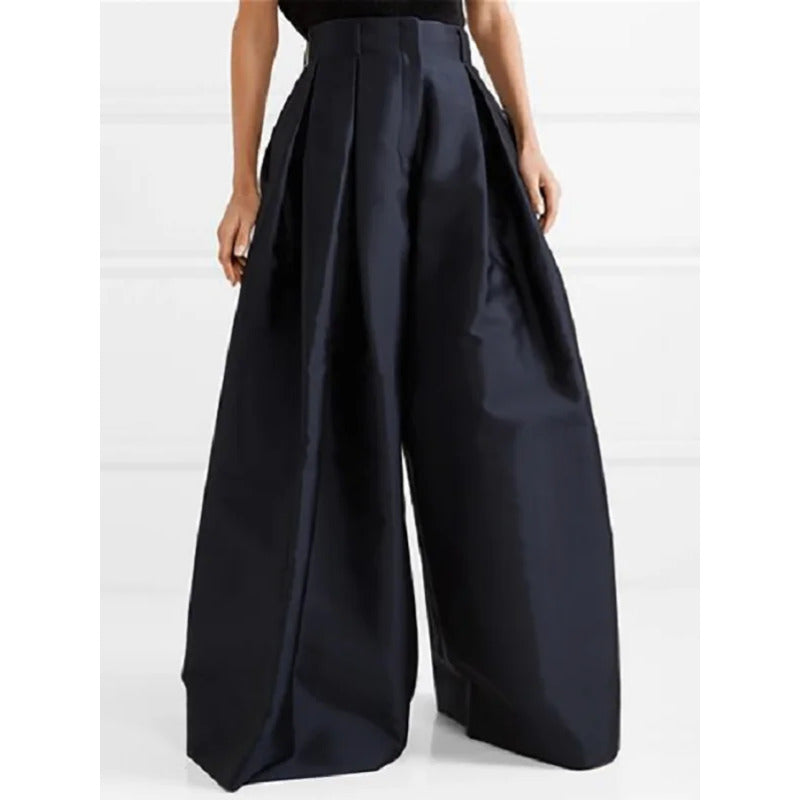 Pleated Wide Leg Pants – high waisted, front pleats, full length