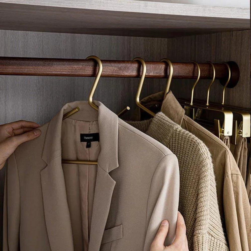 Non-Slip Clothes Hangers – set of five, slimline, matte finish
