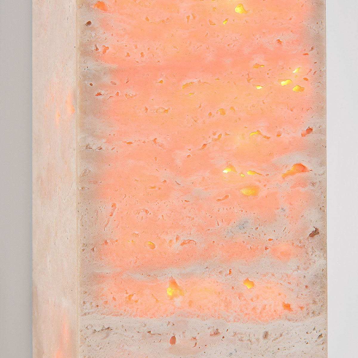 Travertine Wall Light – natural stone, up and down light, two G9 sockets