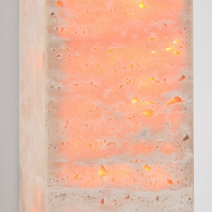 Travertine Wall Light – natural stone, up and down light, two G9 sockets