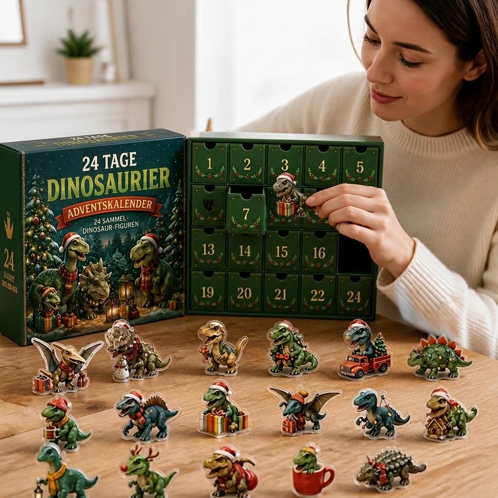 Dinosaur Advent Calendar – 24 acrylic dinosaur figures to collect