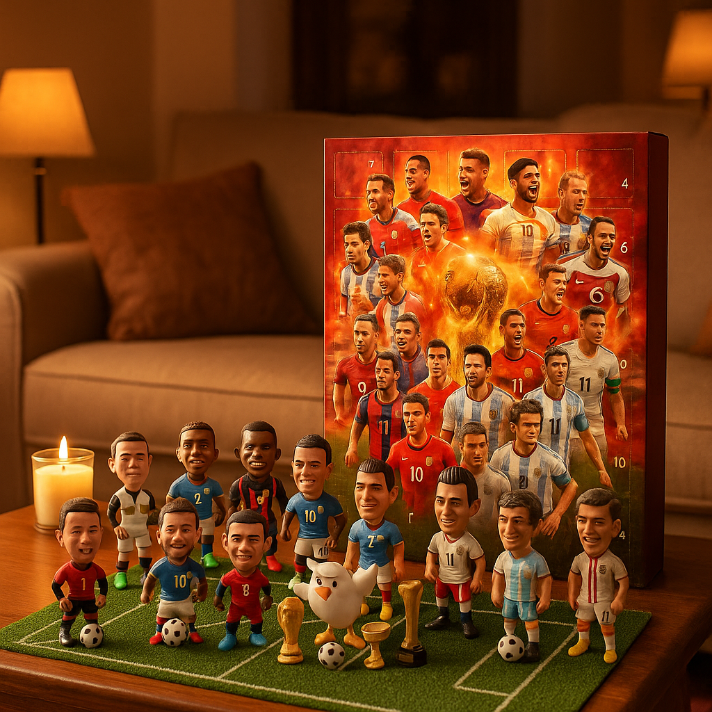 Football Advent Calendar – 24 collectible player figures, one behind each door
