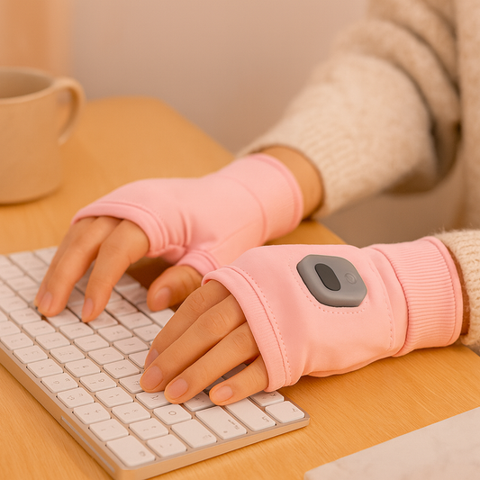 Heated Fingerless Gloves – USB rechargeable, adjustable heat, soft lining
