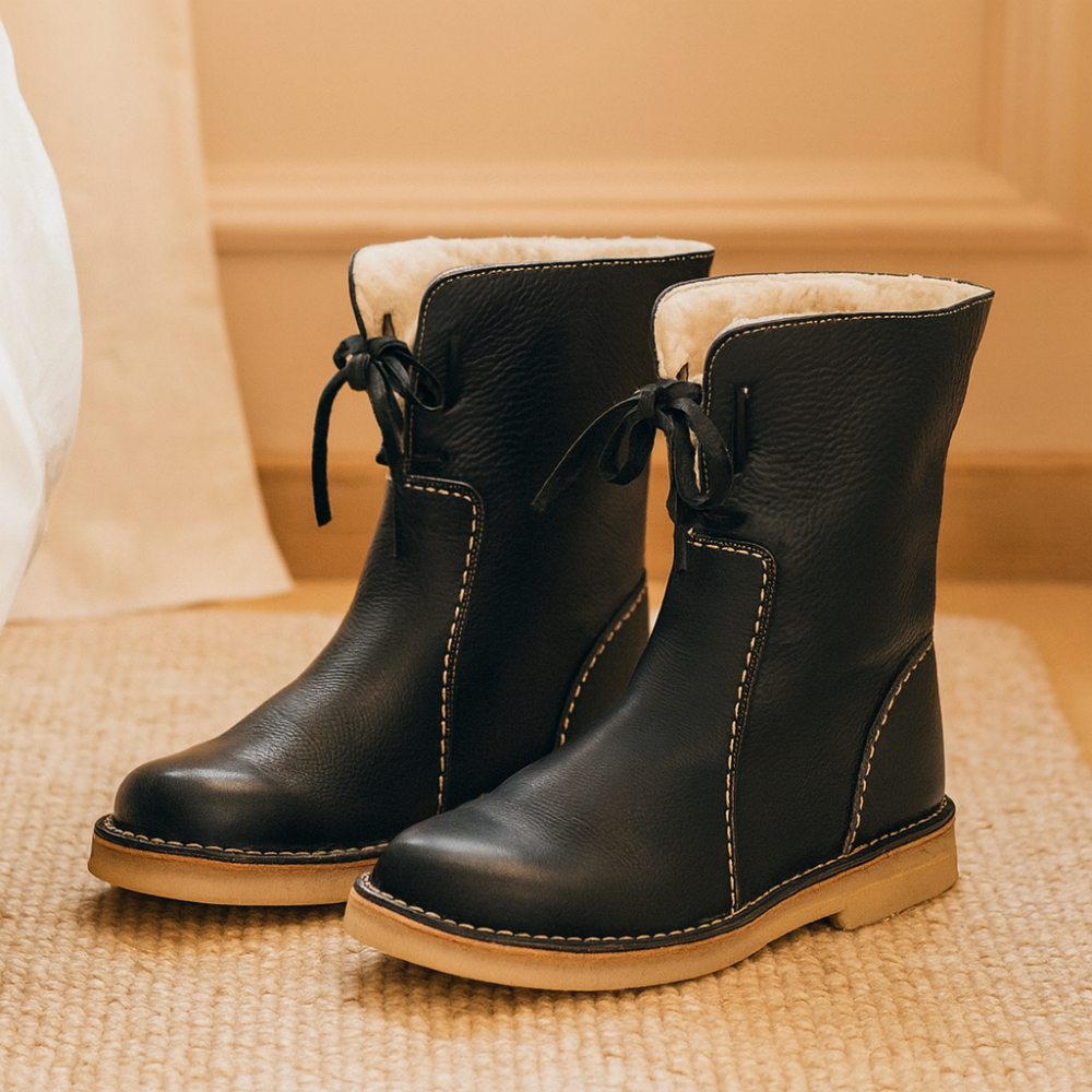 Women's Winter Boots – wool lining, waterproof outer, non-slip sole