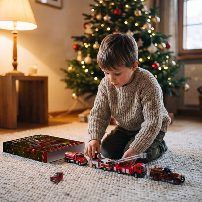 Fire Truck Advent Calendar – 24 fire vehicles, one behind each door
