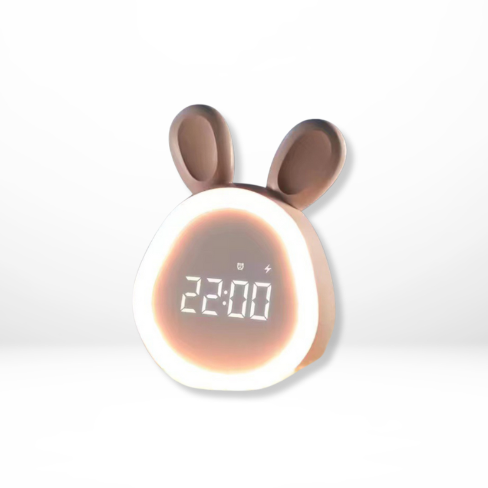 Bunny Alarm Clock – night light, gentle wake-up, USB rechargeable