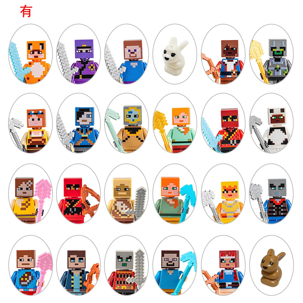 Pixel Figure Advent Calendar – 24 blocky characters and animals