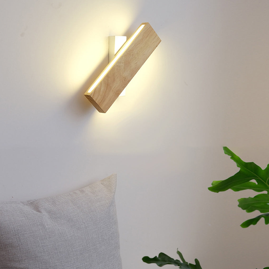 Rotating Wood Wall Light – turn the head to aim the light, built-in LED, three sizes
