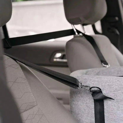 Dog Console Car Seat – for small dogs, safety clip, washable cover