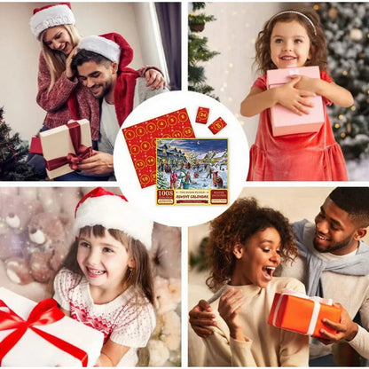 Jigsaw Puzzle Advent Calendar – 1008 pieces, one Christmas scene to build