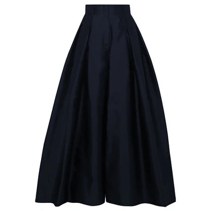 Pleated Wide Leg Pants – high waisted, front pleats, full length