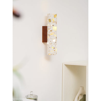 Cylindrical Wall Light – walnut and beige, dimmable, two sizes