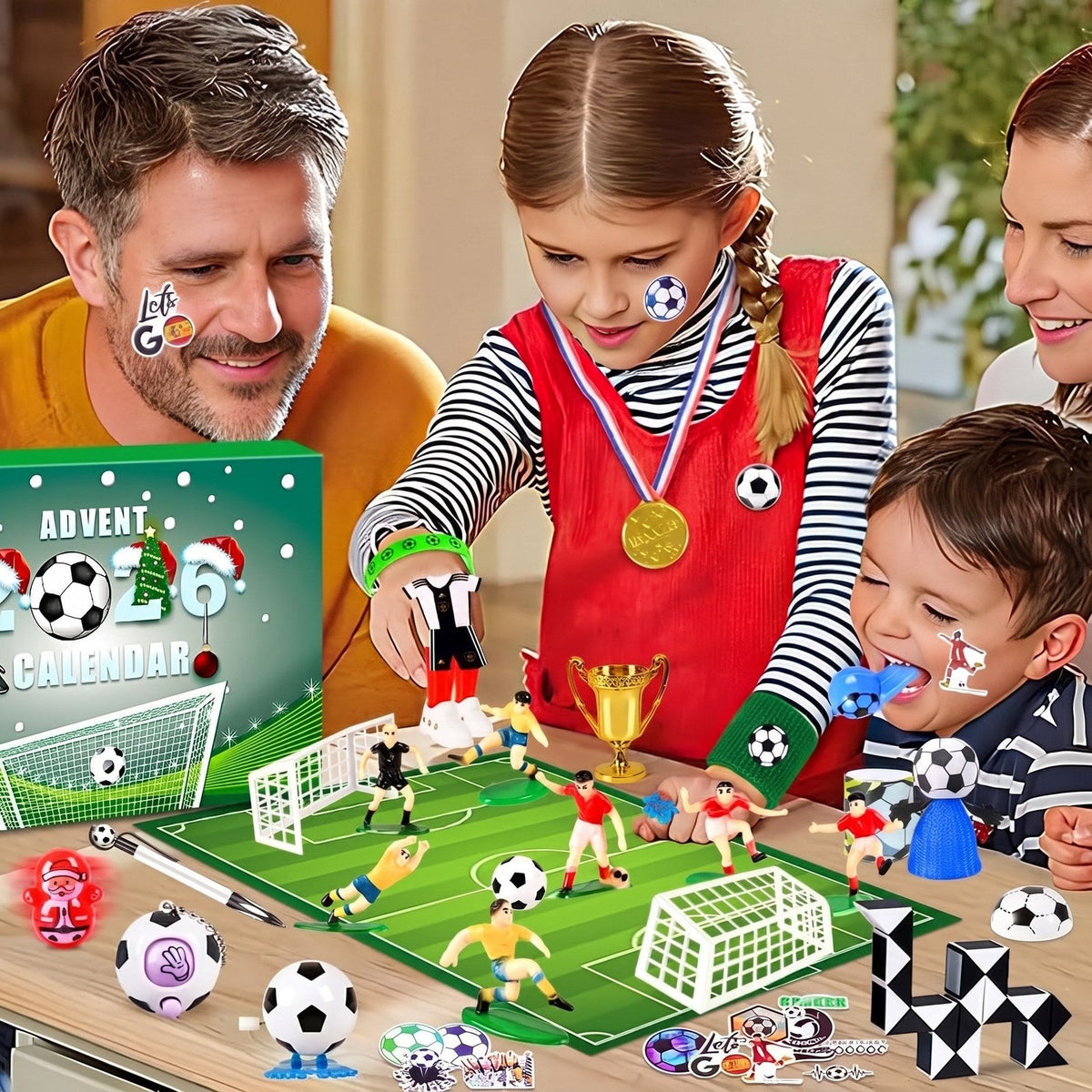 Football Advent Calendar – 24 doors, mini pitch, players and trophy