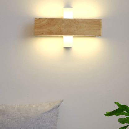 Rotating Wood Wall Light – turn the head to aim the light, built-in LED, three sizes